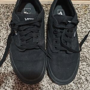 Vans Black Low-Top Canvas Sneakers